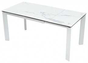 Стол CORNER 120 HIGH GLOSS STATUARIO керамика, стекло/ белый каркас, ®DISAUR в Ноябрьске - noyabrsk.mebel24.online | фото 6