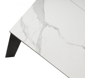 Стол CORNER 120 HIGH GLOSS STATUARIO керамика, стекло/ черный каркас, ®DISAUR в Ноябрьске - noyabrsk.mebel24.online | фото 8
