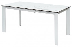Стол CORNER 120 MATTE STATUARIO Белый мрамор матовый керамика, стекло/ белый каркас, ®DISAUR в Ноябрьске - noyabrsk.mebel24.online | фото 1