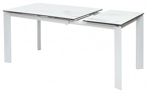 Стол CORNER 120 MATTE STATUARIO Белый мрамор матовый керамика, стекло/ белый каркас, ®DISAUR в Ноябрьске - noyabrsk.mebel24.online | фото 5