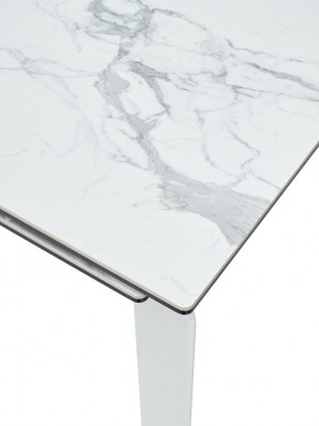 Стол CORNER 120 MATTE STATUARIO Белый мрамор матовый керамика, стекло/ белый каркас, ®DISAUR в Ноябрьске - noyabrsk.mebel24.online | фото 6