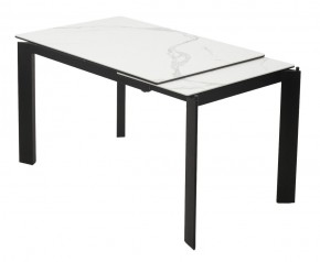 Стол CORNER 120 MATTE STATUARIO Белый мрамор матовый керамика, стекло/ черный каркас, ®DISAUR в Ноябрьске - noyabrsk.mebel24.online | фото 3