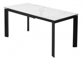 Стол CORNER 120 MATTE STATUARIO Белый мрамор матовый керамика, стекло/ черный каркас, ®DISAUR в Ноябрьске - noyabrsk.mebel24.online | фото 5