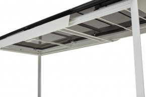 Стол CREMONA 140 HIGH GLOSS STATUARIO Белый мрамор глянцевый, керамика/ белый каркас, ®DISAUR в Ноябрьске - noyabrsk.mebel24.online | фото 2