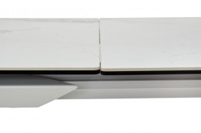 Стол CREMONA 140 HIGH GLOSS STATUARIO Белый мрамор глянцевый, керамика/ белый каркас, ®DISAUR в Ноябрьске - noyabrsk.mebel24.online | фото 3