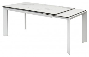 Стол CREMONA 140 HIGH GLOSS STATUARIO Белый мрамор глянцевый, керамика/ белый каркас, ®DISAUR в Ноябрьске - noyabrsk.mebel24.online | фото 7
