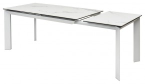 Стол CREMONA 140 HIGH GLOSS STATUARIO Белый мрамор глянцевый, керамика/ белый каркас, ®DISAUR в Ноябрьске - noyabrsk.mebel24.online | фото 8