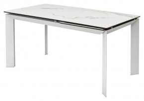 Стол CREMONA 140 HIGH GLOSS STATUARIO Белый мрамор глянцевый, керамика/ белый каркас, ®DISAUR в Ноябрьске - noyabrsk.mebel24.online | фото 9