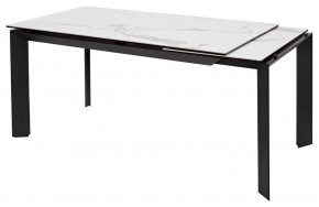 Стол CREMONA 140 HIGH GLOSS STATUARIO Белый мрамор глянцевый, керамика/ черный каркас, ®DISAUR в Ноябрьске - noyabrsk.mebel24.online | фото 3