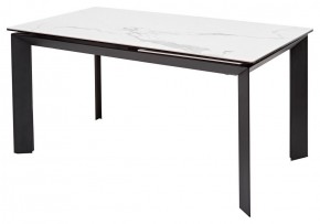 Стол CREMONA 140 HIGH GLOSS STATUARIO Белый мрамор глянцевый, керамика/ черный каркас, ®DISAUR в Ноябрьске - noyabrsk.mebel24.online | фото 7