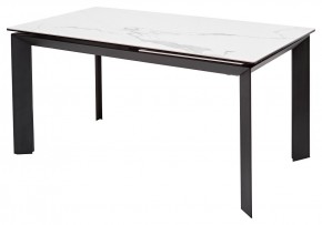 Стол CREMONA 140 MATTE STATUARIO Белый мрамор матовый, керамика/ черный каркас, ®DISAUR в Ноябрьске - noyabrsk.mebel24.online | фото 1