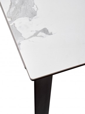 Стол CREMONA 140 MATTE STATUARIO Белый мрамор матовый, керамика/ черный каркас, ®DISAUR в Ноябрьске - noyabrsk.mebel24.online | фото 3