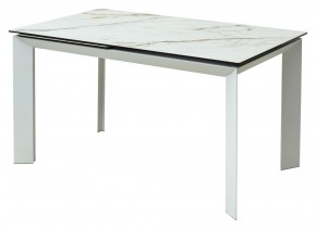 Стол CREMONA 160 KL-188 Контрастный мрамор / белый каркас, ®DISAUR в Ноябрьске - noyabrsk.mebel24.online | фото 1