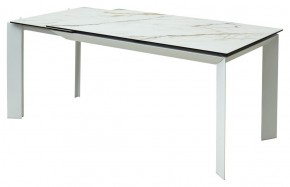 Стол CREMONA 180 KL-188 Контрастный мрамор матовый, итальянская керамика/ белый каркас, ®DISAUR в Ноябрьске - noyabrsk.mebel24.online | фото 3