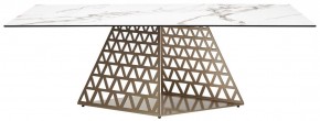 Стол ENNA 220 KL-188 Контрастный мрамор матовый, итальянская керамика/ каркас цвета шампань, ®DISAUR в Ноябрьске - noyabrsk.mebel24.online | фото 10