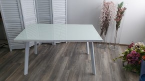 Стол ФИН 140 Белый, стекло/ Белый каркас М-City в Ноябрьске - noyabrsk.mebel24.online | фото 9