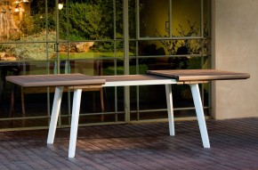 Стол Гармония раздвижной (Harmony Extendable) белый-капучино в Ноябрьске - noyabrsk.mebel24.online | фото 3