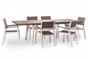 Стол Гармония раздвижной (Harmony Extendable) белый-капучино в Ноябрьске - noyabrsk.mebel24.online | фото 6
