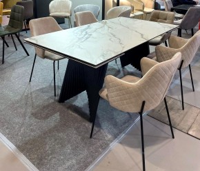 Стол IVAR 180 MARBLES KL-188 Контрастный мрамор, итальянская керамика, ®DISAUR в Ноябрьске - noyabrsk.mebel24.online | фото 11
