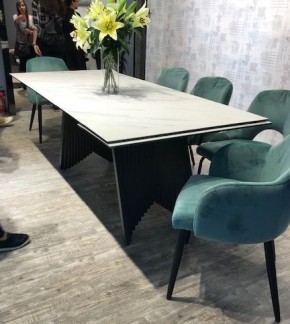 Стол IVAR 180 MARBLES KL-99 Белый мрамор, итальянская керамика/серый, ®DISAUR в Ноябрьске - noyabrsk.mebel24.online | фото 6