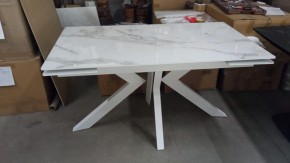 Стол Кентукки 3 140 БЕЛЫЙ МРАМОР, стекло / БЕЛЫЙ, М-City в Ноябрьске - noyabrsk.mebel24.online | фото 2