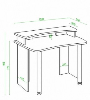 Стол компьютерный Домино Лайт СКЛ-Софт120+НКИЛ120 в Ноябрьске - noyabrsk.mebel24.online | фото 2