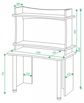 Стол компьютерный Домино Lite СКЛ-Софт120+НКИЛ120 в Ноябрьске - noyabrsk.mebel24.online | фото 2