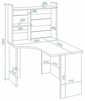 Стол компьютерный Домино Lite СКЛ-Угл120+НКЛ-100 в Ноябрьске - noyabrsk.mebel24.online | фото 2