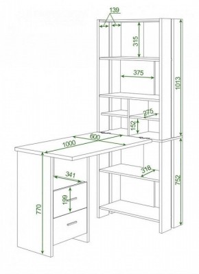 Стол компьютерный Домино Lite СТЛ-ОВ+С100Прям+ТЯЛ в Ноябрьске - noyabrsk.mebel24.online | фото 2