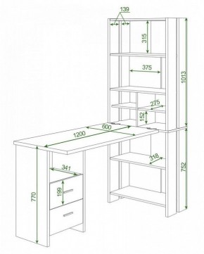 Стол компьютерный Домино Lite СТЛ-ОВ+С120Прям+ТЯЛ в Ноябрьске - noyabrsk.mebel24.online | фото 2