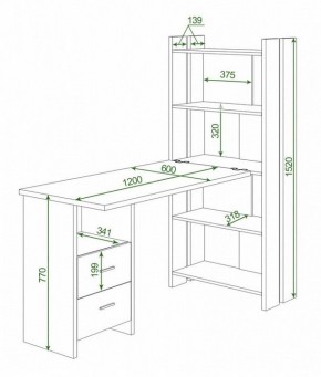 Стол компьютерный Домино Lite СТЛ-ОВ+С120Прям+ТЯЛ в Ноябрьске - noyabrsk.mebel24.online | фото 2