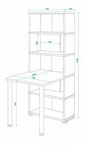 Стол компьютерный Домино СБ-10М5 в Ноябрьске - noyabrsk.mebel24.online | фото 3
