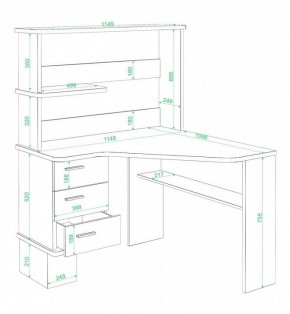 Стол компьютерный Домино СД-45 в Ноябрьске - noyabrsk.mebel24.online | фото 2