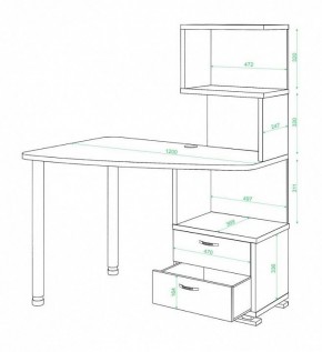 Стол компьютерный Домино СКМ-60 в Ноябрьске - noyabrsk.mebel24.online | фото 2