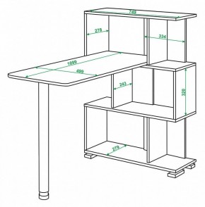 Стол компьютерный Домино СЛ-5-3СТ в Ноябрьске - noyabrsk.mebel24.online | фото 2