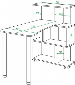 Стол компьютерный Домино СЛ-5-3СТ-2 в Ноябрьске - noyabrsk.mebel24.online | фото 2