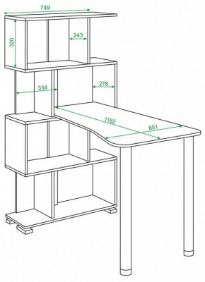 Стол компьютерный Домино СЛ-5-4СТ-2 в Ноябрьске - noyabrsk.mebel24.online | фото 2
