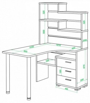 Стол компьютерный Домино СР-132-140 в Ноябрьске - noyabrsk.mebel24.online | фото 2