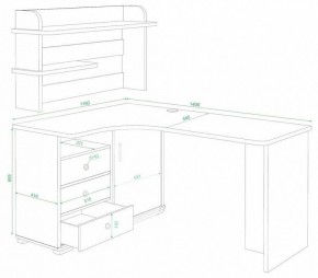 Стол компьютерный Домино СР-145 в Ноябрьске - noyabrsk.mebel24.online | фото 2