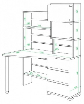Стол компьютерный Домино СР-322 в Ноябрьске - noyabrsk.mebel24.online | фото 2