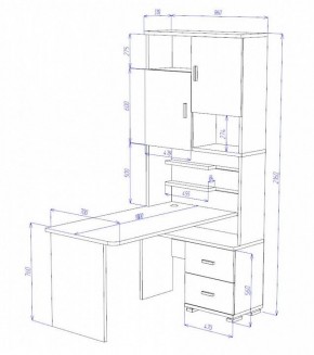 Стол компьютерный Домино СР-720/180 в Ноябрьске - noyabrsk.mebel24.online | фото 2