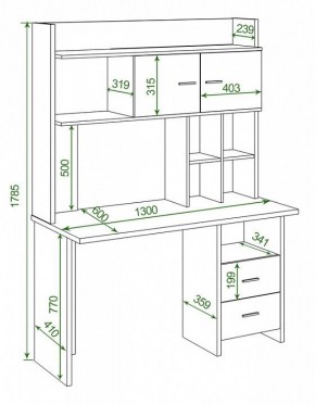 Стол компьютерный Нельсон Lite СКЛ-Прям130+НКЛХ-130 в Ноябрьске - noyabrsk.mebel24.online | фото 2