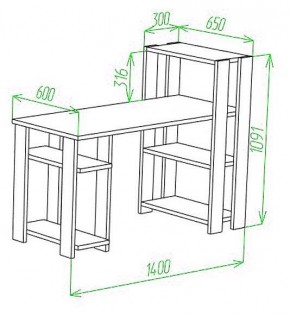 Стол компьютерный Slim СТН-110/140 в Ноябрьске - noyabrsk.mebel24.online | фото 2