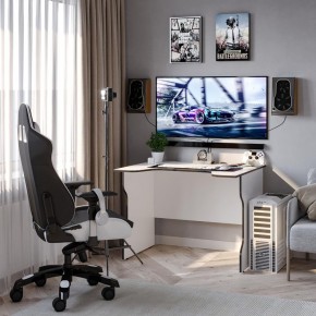 Стол компьютерный ВАРДИГ K2 100x82, белый/черный в Ноябрьске - noyabrsk.mebel24.online | фото 4