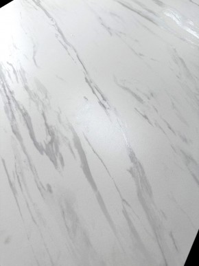 Стол MATERA 160 MARBLES KL-99 Белый мрамор матовый, итальянская керамика/ черный каркас, ®DISAUR в Ноябрьске - noyabrsk.mebel24.online | фото 3