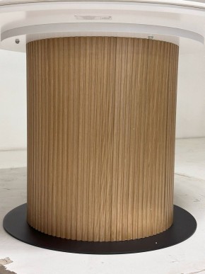 Стол MESA D120 цвет БЕЛЫЙ МРАМОР M326 / Каркас OAK, ®DISAUR в Ноябрьске - noyabrsk.mebel24.online | фото 4