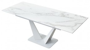 Стол Ниагара 140 БЕЛЫЙ МРАМОР, стекло / БЕЛЫЙ, М-City в Ноябрьске - noyabrsk.mebel24.online | фото 3