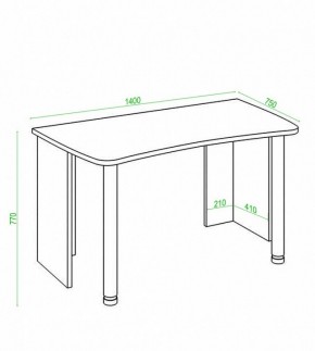 Стол офисный Домино Лайт СКЛ-Софт140 в Ноябрьске - noyabrsk.mebel24.online | фото 2