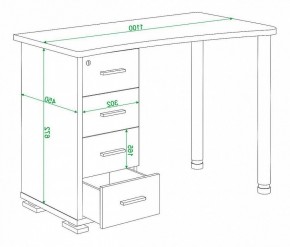 Стол письменный Домино нельсон СКМ-50 в Ноябрьске - noyabrsk.mebel24.online | фото 5