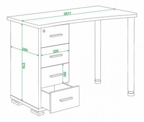 Стол письменный Домино СКМ-50 в Ноябрьске - noyabrsk.mebel24.online | фото 6